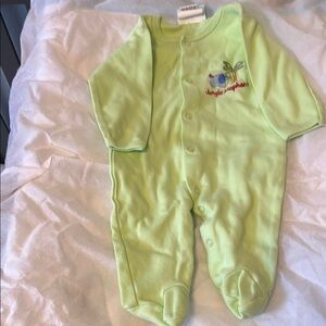 Jungle Elephant Green Kids One Piece